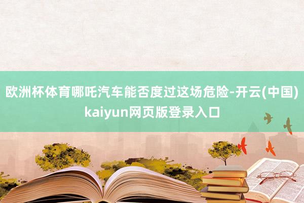 欧洲杯体育哪吒汽车能否度过这场危险-开云(中国)kaiyun网页版登录入口