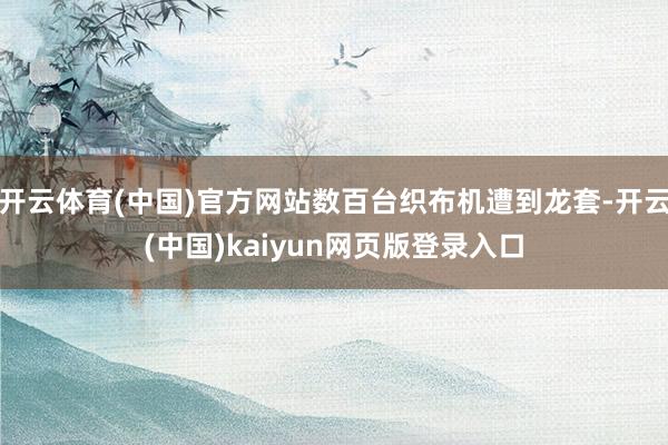 开云体育(中国)官方网站数百台织布机遭到龙套-开云(中国)kaiyun网页版登录入口