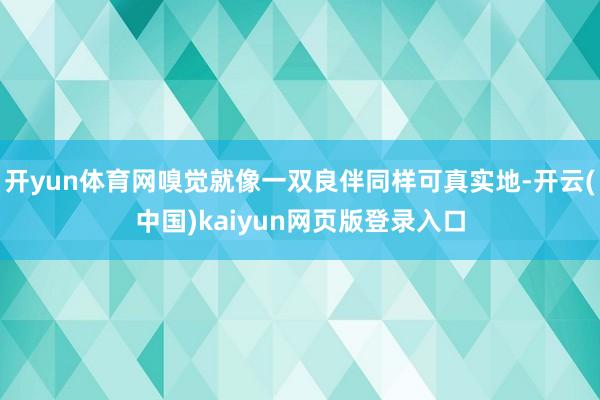 开yun体育网嗅觉就像一双良伴同样可真实地-开云(中国)kaiyun网页版登录入口